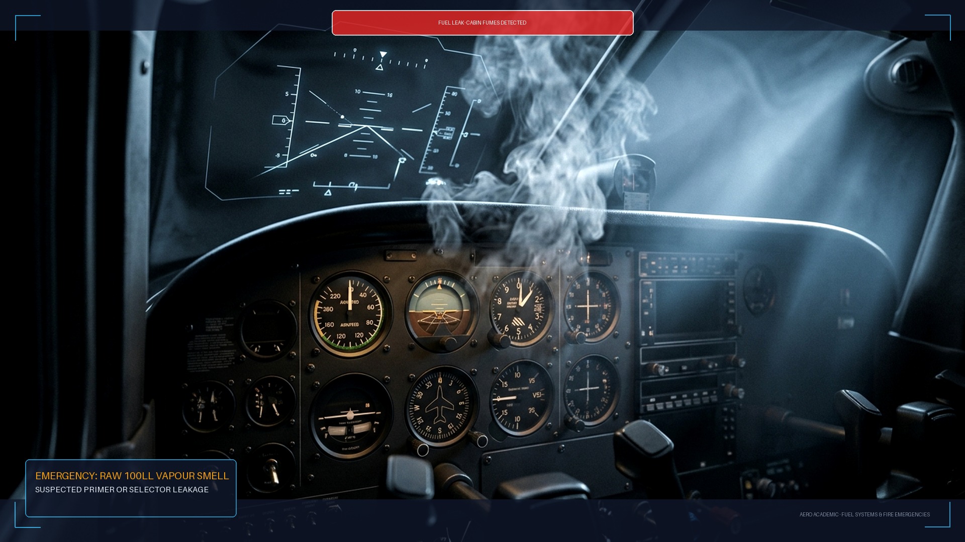 In-Flight Fuel Odor & Engine Fire Precaution