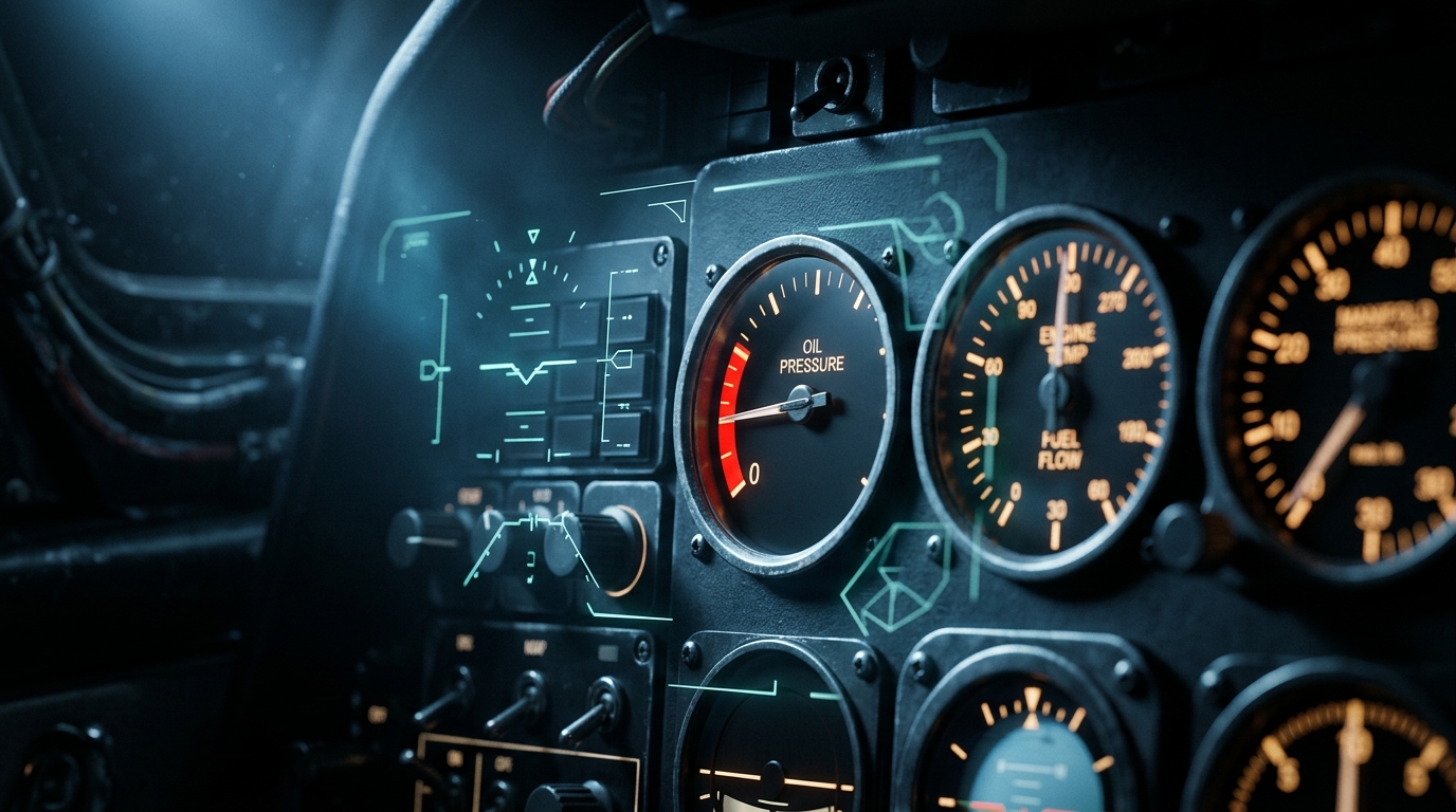 Zero Oil Pressure Indication in Flight