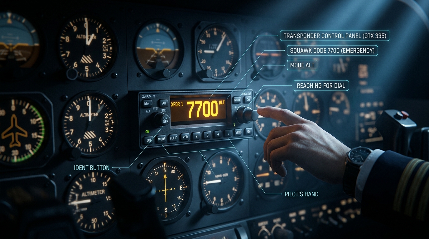 Transponder Squawk 7700 Emergency Activation